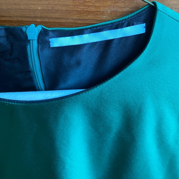 Rosetta Getty green stretch-satin blouse knotted puff sleeves size 4 MSRP $750 - Picture 8 of 12